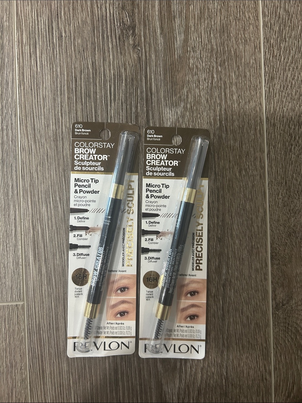 2X Revlon ColorStay Brow Creator #610 Dark Brown 🌸 FIRM PRICE 🌸